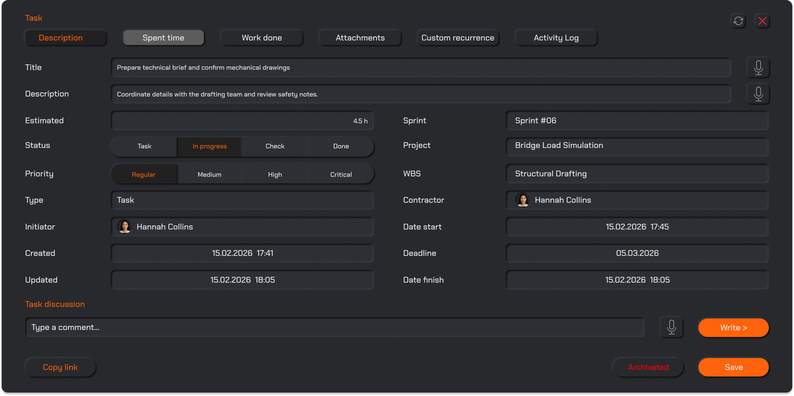 jot app task details