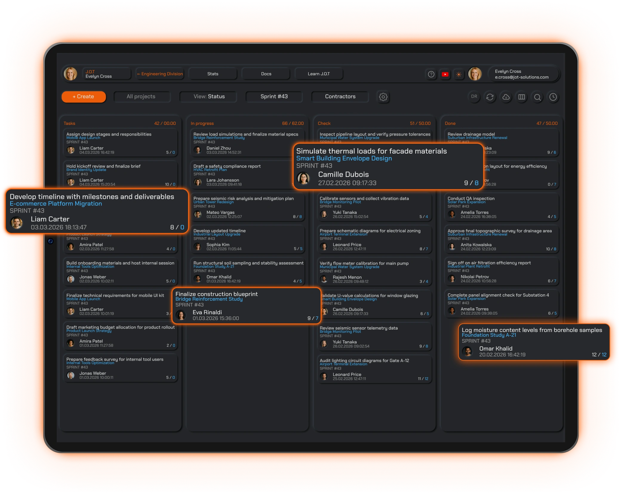 J.O.T APP task management software platform overview
